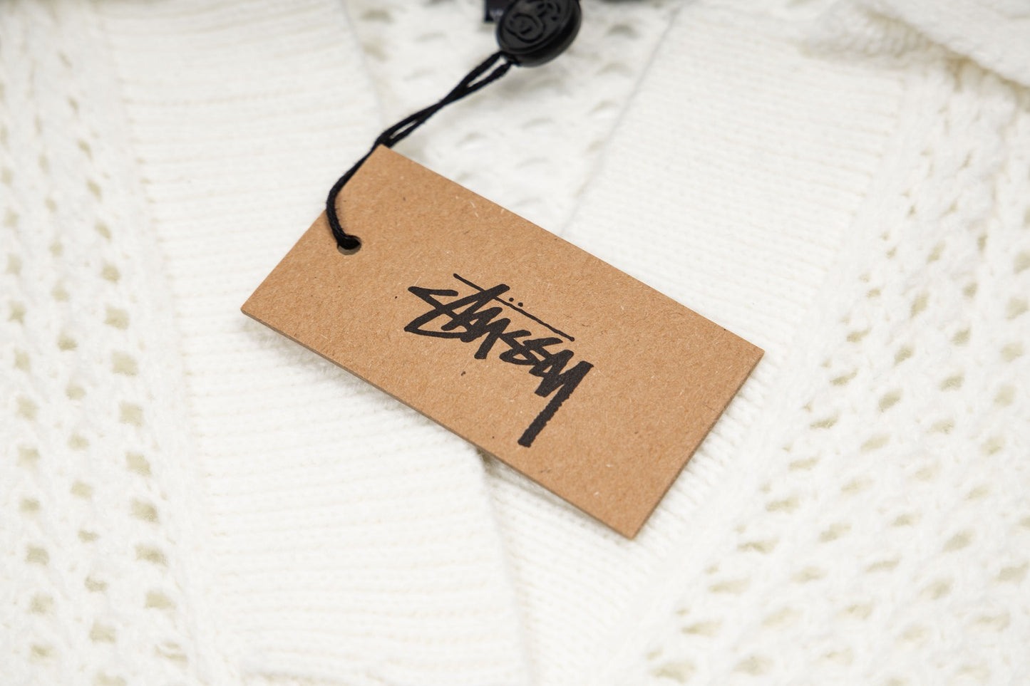 Stüssy Open Knit V-Neck Mesh Polo