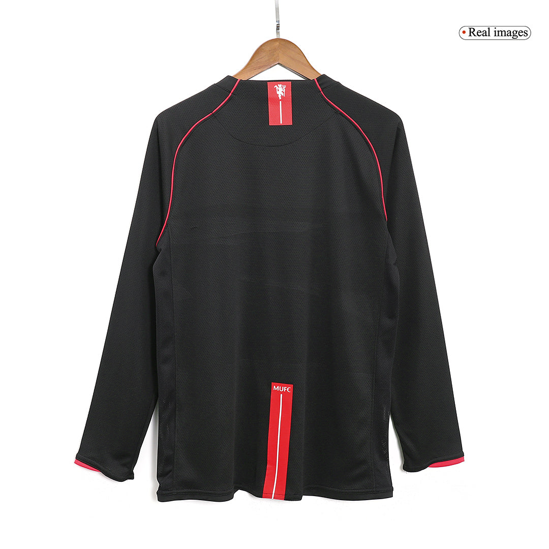 Retro 2007/08 Manchester United Away Long Sleeve Soccer Jersey