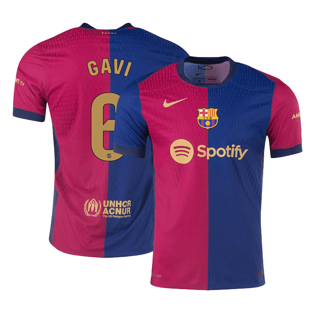 Authentic GAVI #6 Barcelona Home Soccer Jersey 2024/25