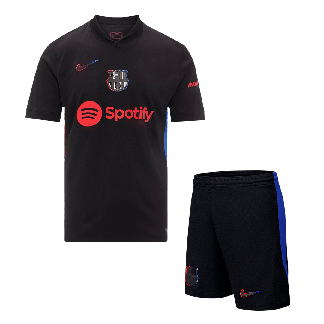 Barcelona Away Soccer Jersey Kit(Jersey+Shorts) 2024/25