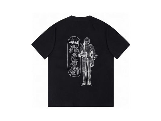 Stussy Well Suited Knight Graphic T-Shirt Black