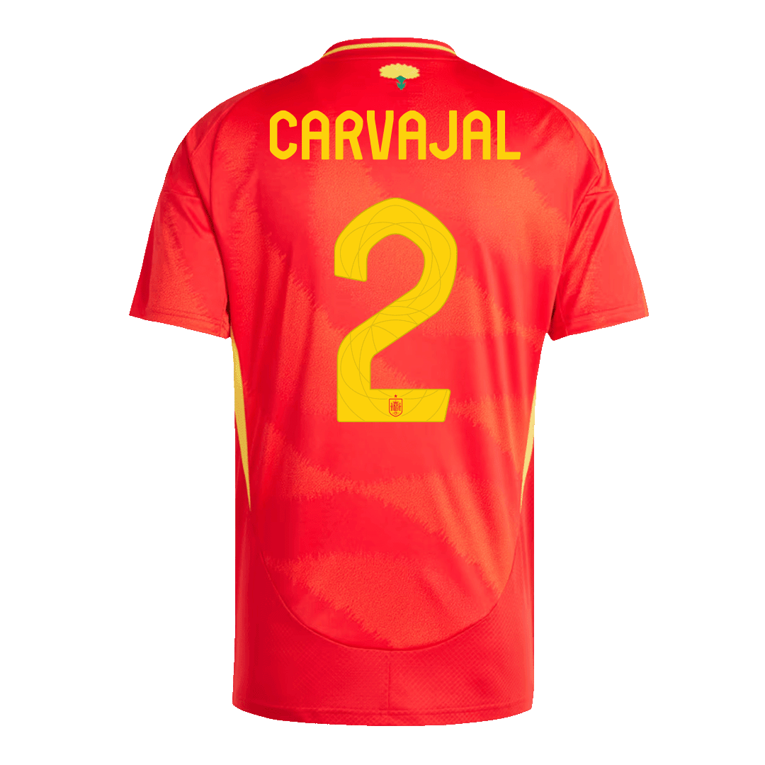 CARVAJAL #2 Spain Home Soccer Jersey Euro 2024