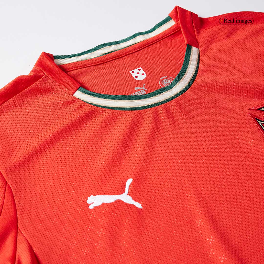 Portugal Home Long Sleeve Soccer Jersey 2025 Red