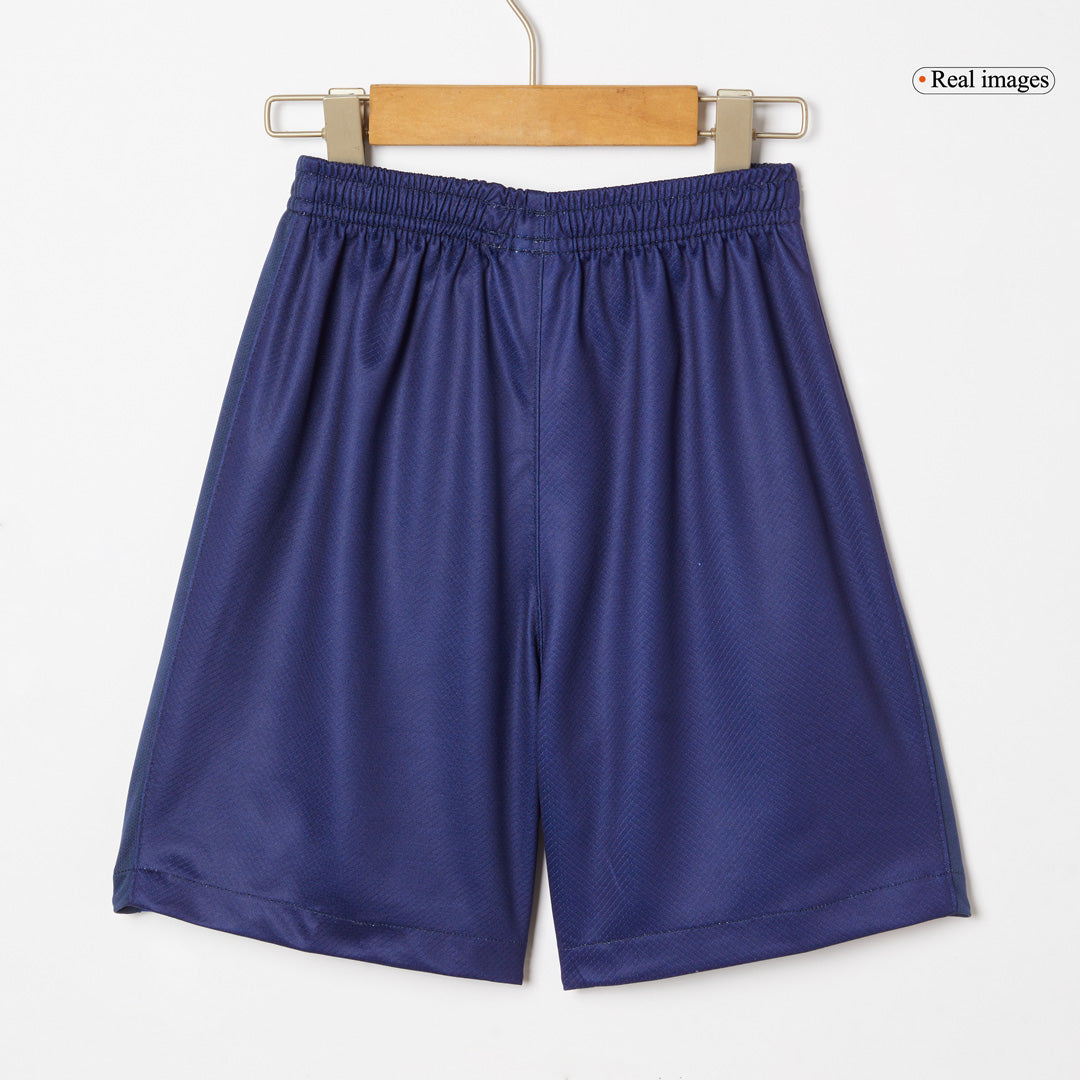 Kid's Barcelona X Coldplay Home Soccer Jersey Kit(Jersey+Shorts) 2024/25 Red&Blue