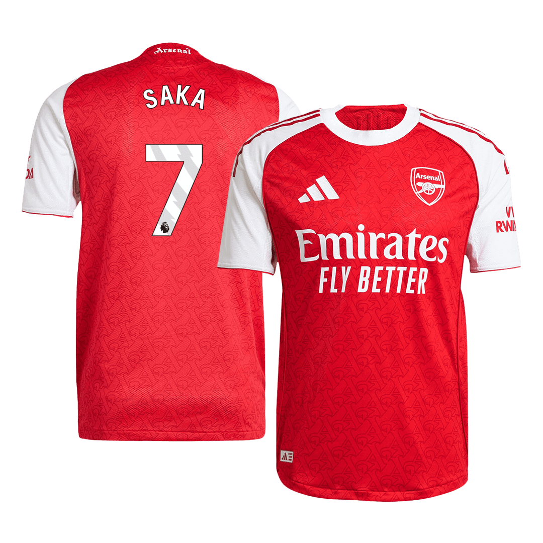SAKA #7 Authentic Arsenal Home Soccer Jersey 2025/26 Red