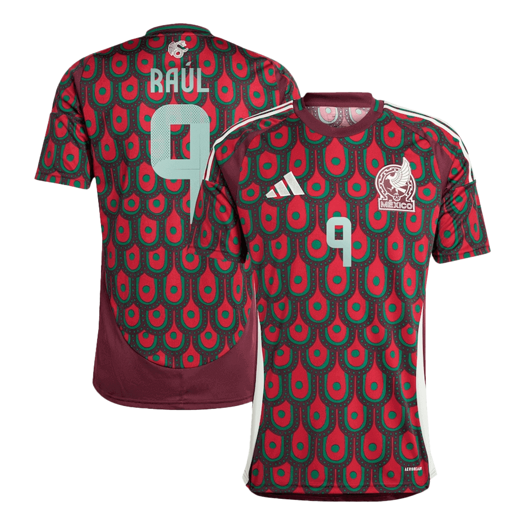 RAUL #9 Mexico Soccer Jersey Home Custom Shirt 2024