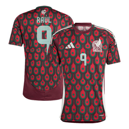 RAUL #9 Mexico Soccer Jersey Home Custom Shirt 2024