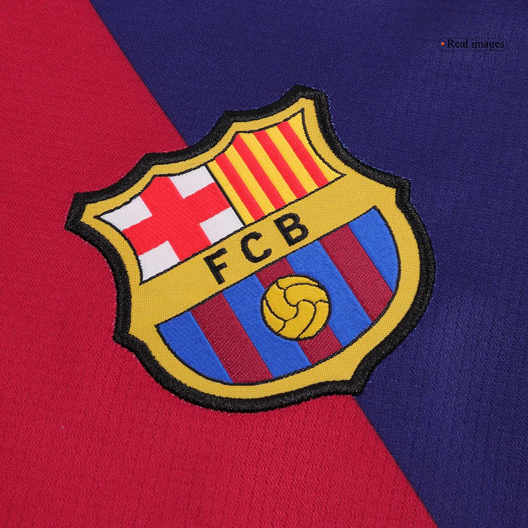 F.DE JONG #21 Barcelona Home Soccer Jersey 2024/25 - Spotify Logo Without Text