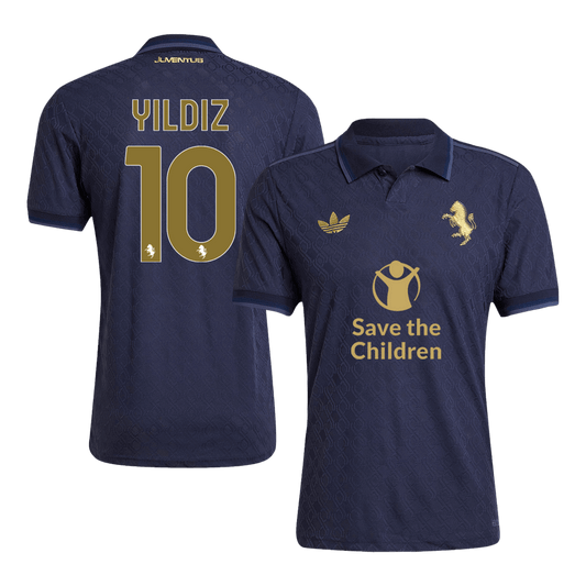 Authentic YILDIZ #10 Juventus Third Away Soccer Jersey 2024/25 - Save The Children Sponsor