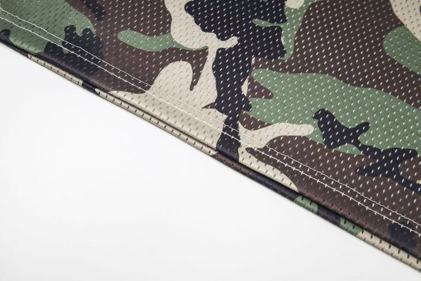 Stussy 4x4 Mesh Jersey T-Shirt Woodland Camo and Orange