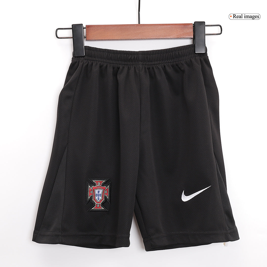 Kid's Portugal Away Soccer Jersey Kit(Jersey+Shorts) Euro 2024