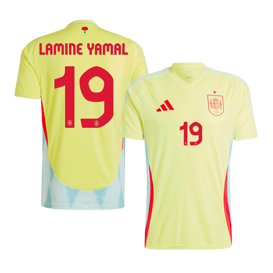 LAMINE YAMAL #19  Away Custom Shirt Spain Soccer Jersey 2024