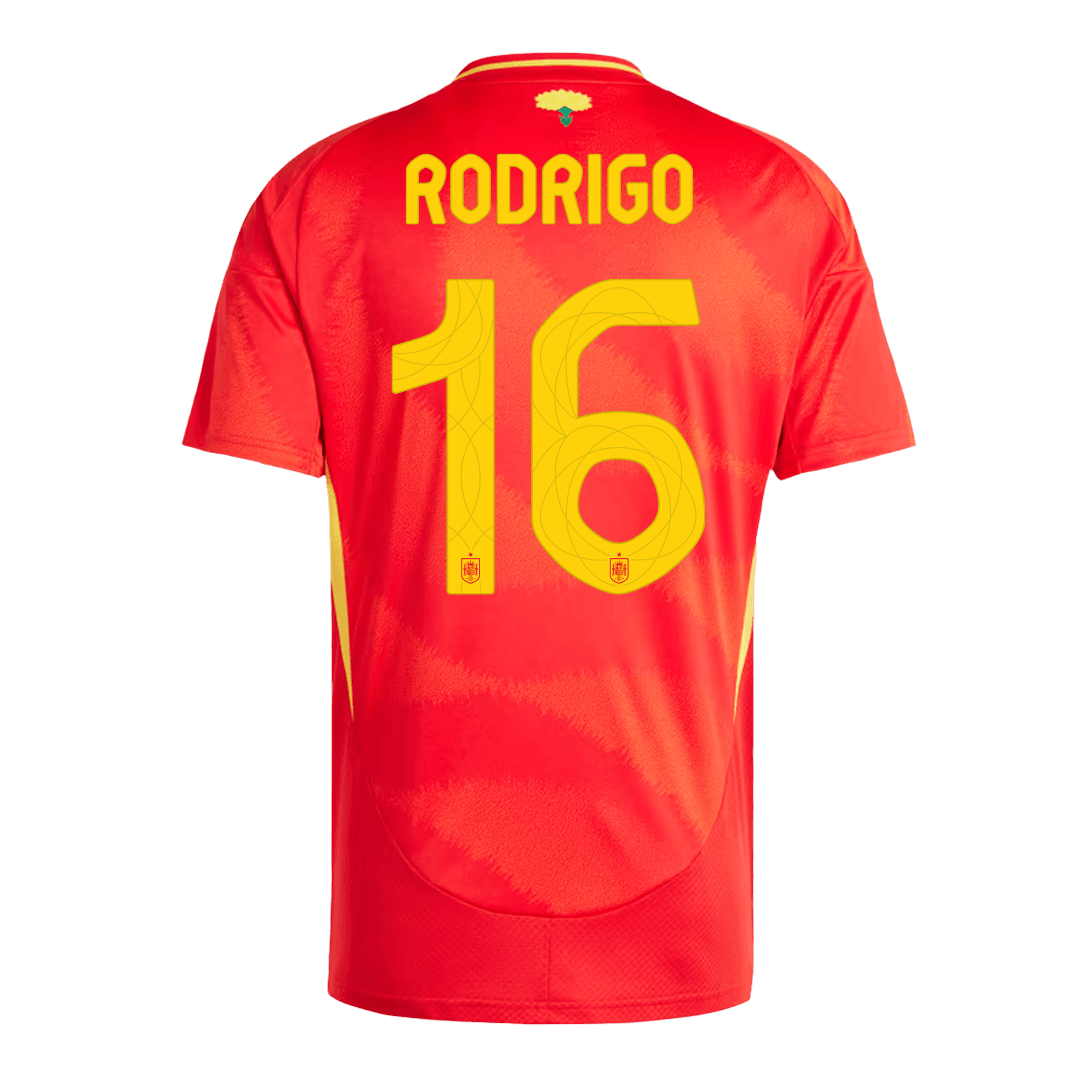 RODRIGO #16 Spain Home Soccer Jersey Euro 2024