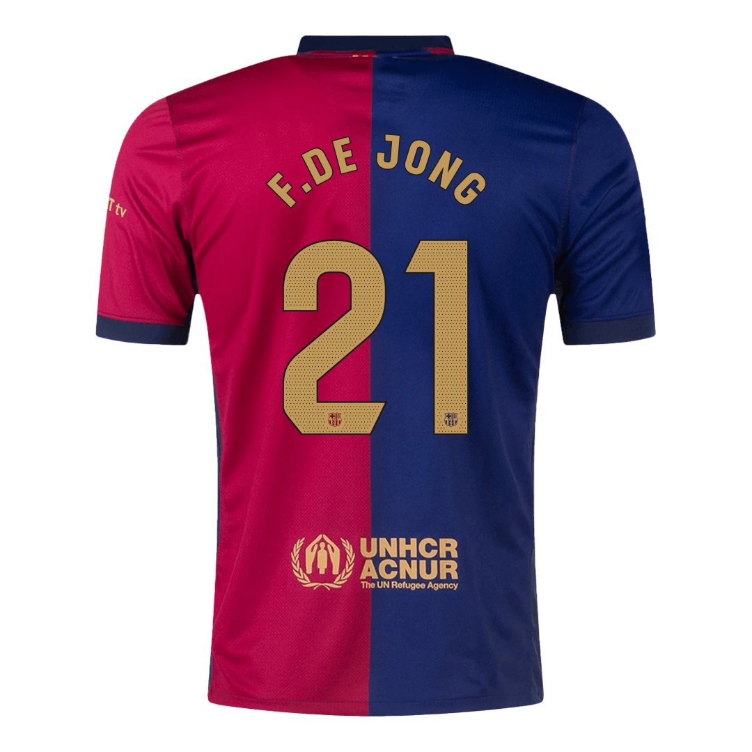 F.DE JONG #21 Barcelona Home Soccer Jersey 2024/25
