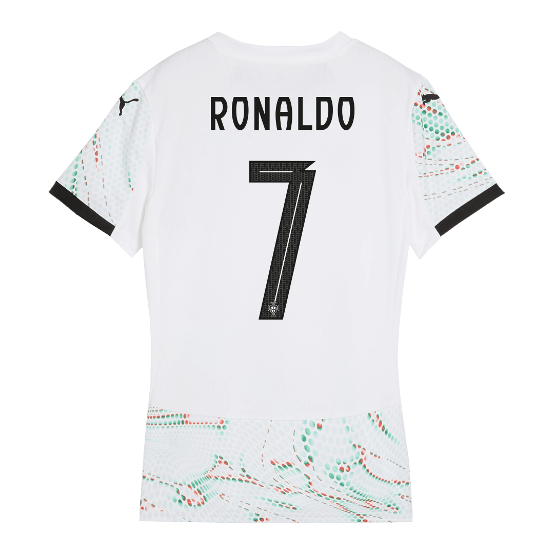 RONALDO #7 Women's Portugal Away Soccer Jersey 2025 White