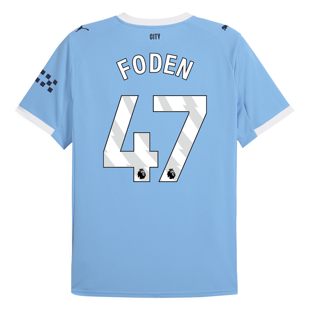 FODEN #47 Manchester City Home Soccer Jersey 2025/26 Blue