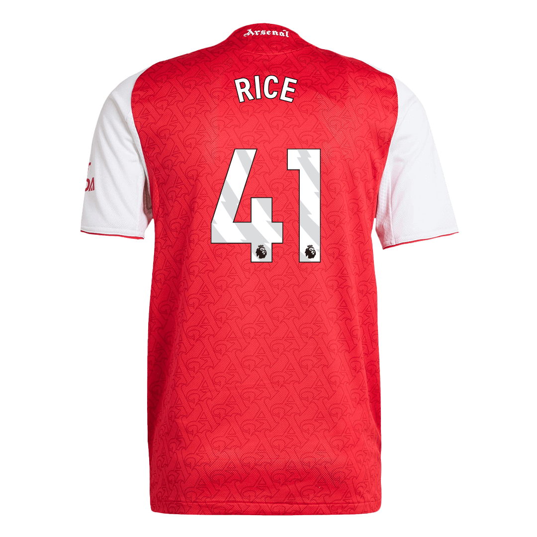 RICE #41 Authentic Arsenal Home Soccer Jersey 2025/26 Red