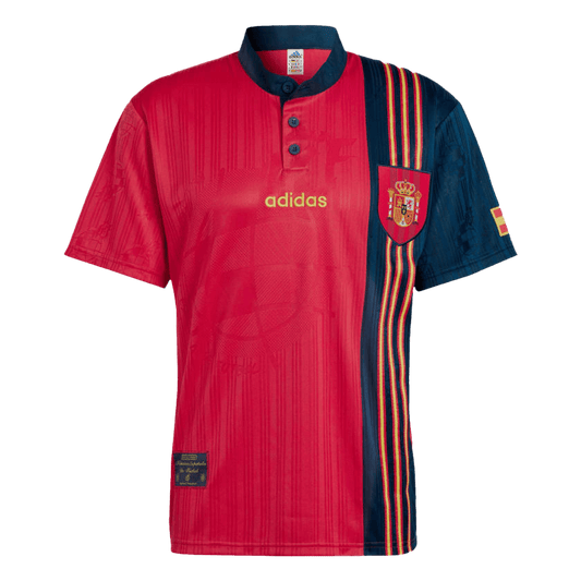 Retro 1996 Spain Home Soccer Jersey