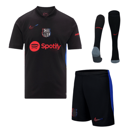 Barcelona Away Soccer Jersey Kit(Jersey+Shorts+Socks) 2024/25
