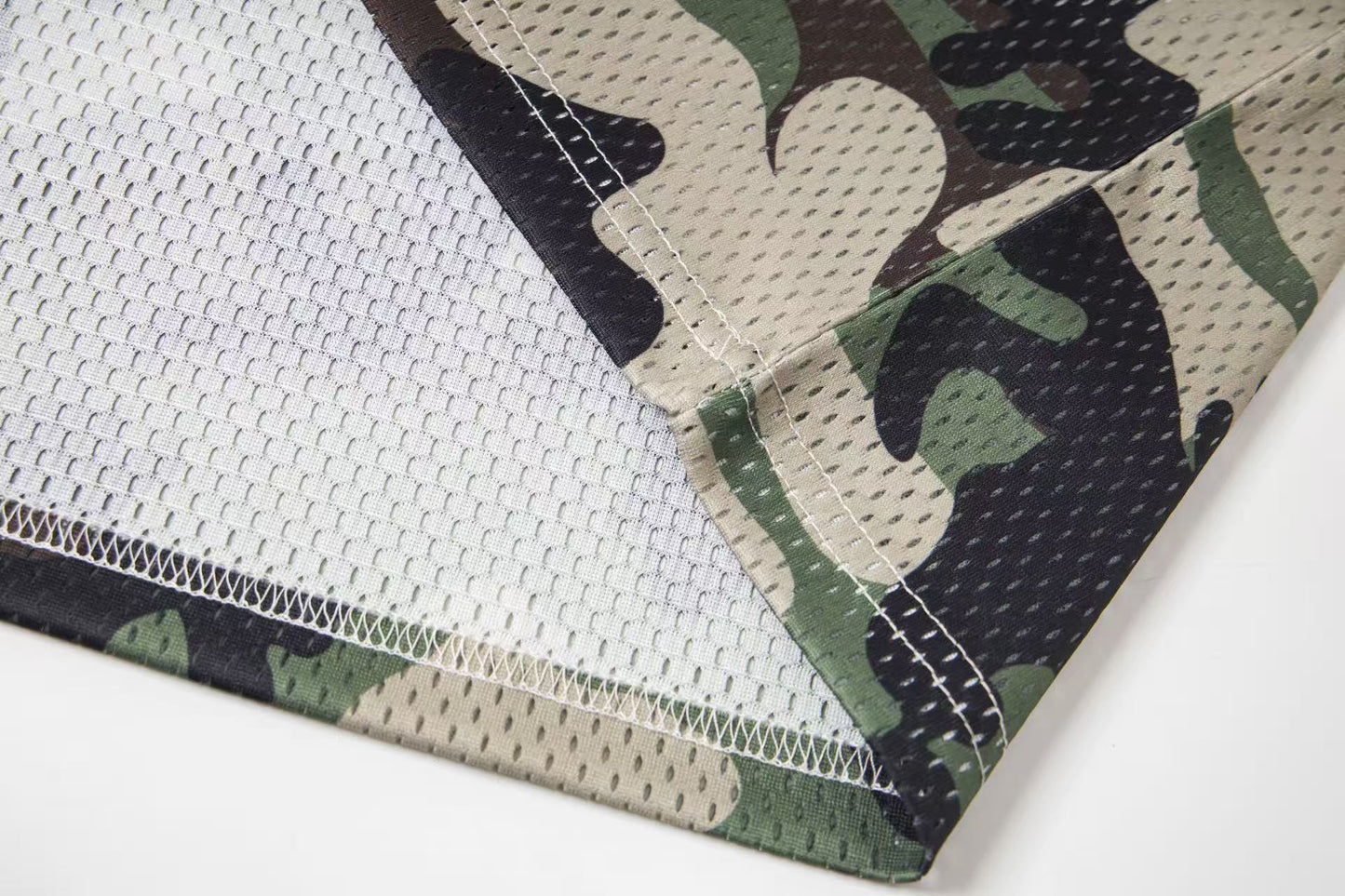 Stussy 4x4 Mesh Jersey T-Shirt Woodland Camo and Orange