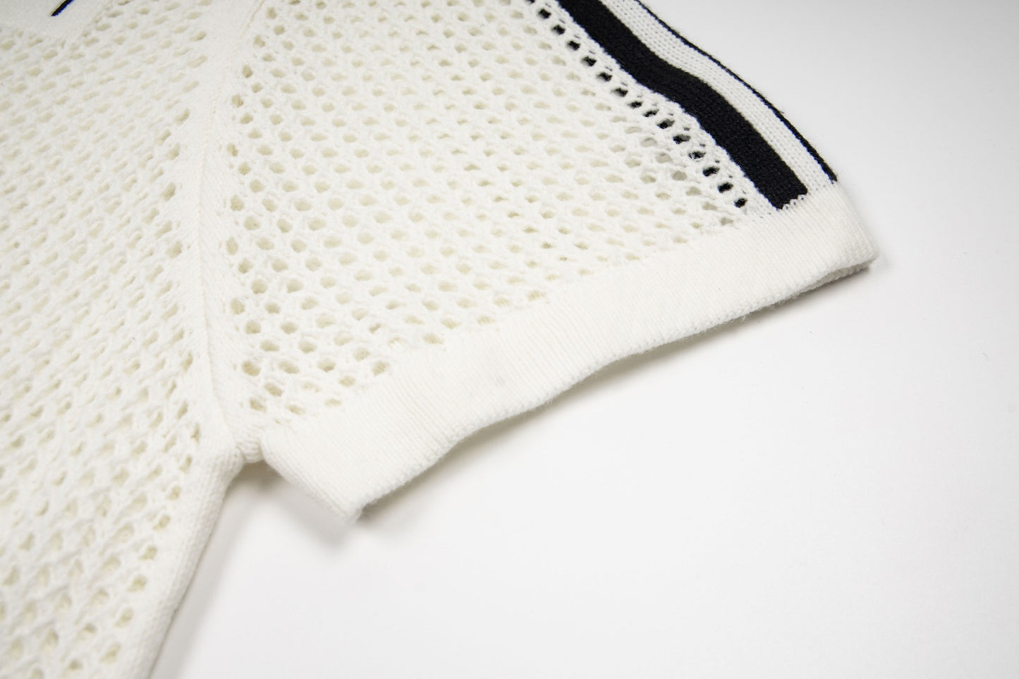 Stüssy Open Knit V-Neck Mesh Polo