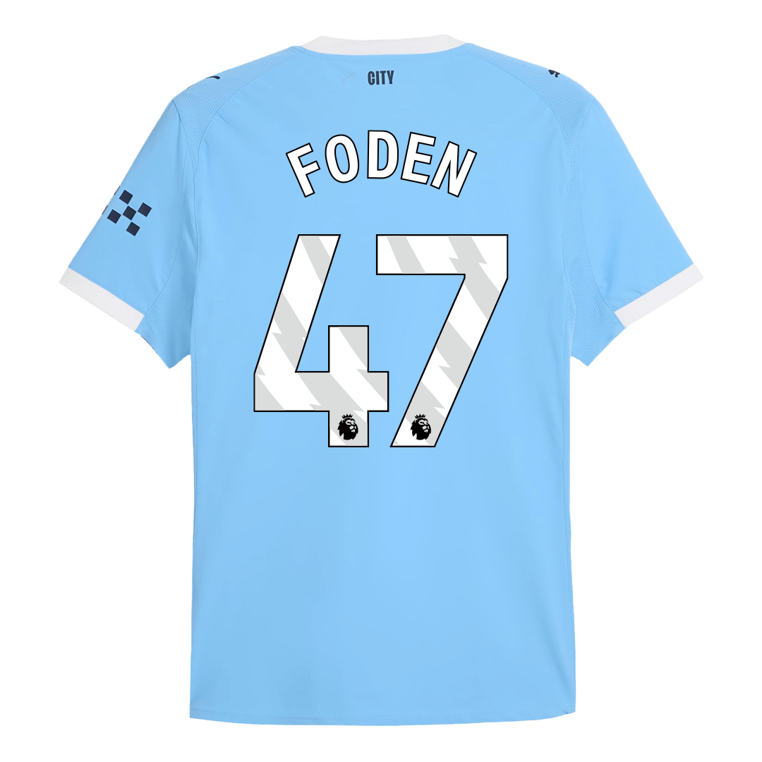 FODEN #47 Authentic Manchester City Home Soccer Jersey 2025/26 Blue