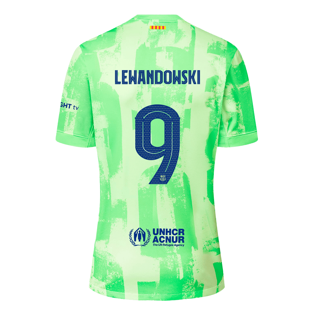 LEWANDOWSKI #9 Barcelona Third Away Soccer Jersey 2024/25 - UCL£¨Spotify Logo Without Text£©