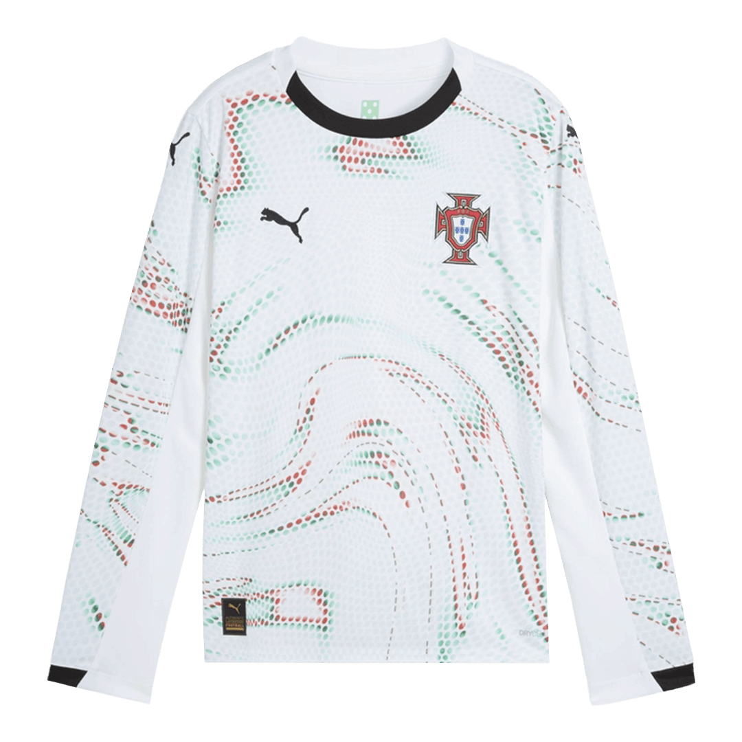 Portugal Away Long Sleeve Soccer Jersey 2025 White