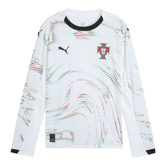 Portugal Away Long Sleeve Soccer Jersey 2025 White