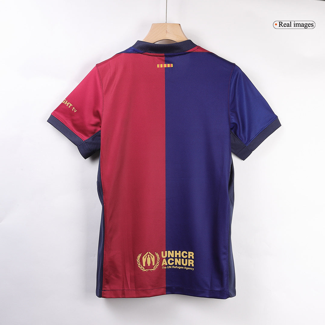F.DE JONG #21 Barcelona Home Soccer Jersey 2024/25 - Spotify Logo Without Text