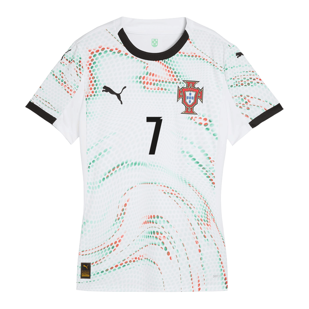RONALDO #7 Women's Portugal Away Soccer Jersey 2025 White