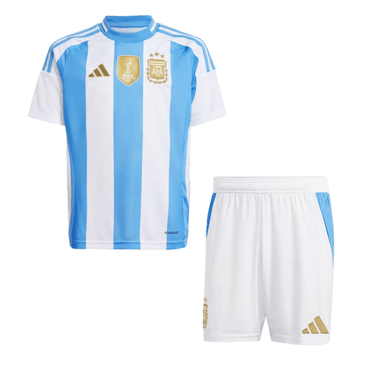 Kid's Argentina Home Soccer Jersey Kit(Jersey+Shorts) 2024