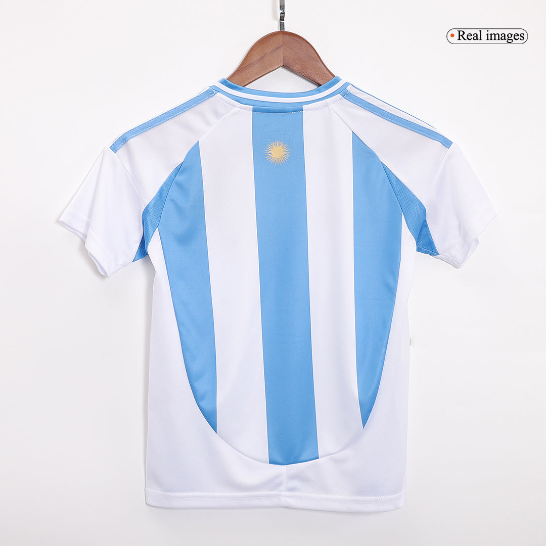 Kid's Argentina Home Soccer Jersey Kit(Jersey+Shorts+Socks) 2024