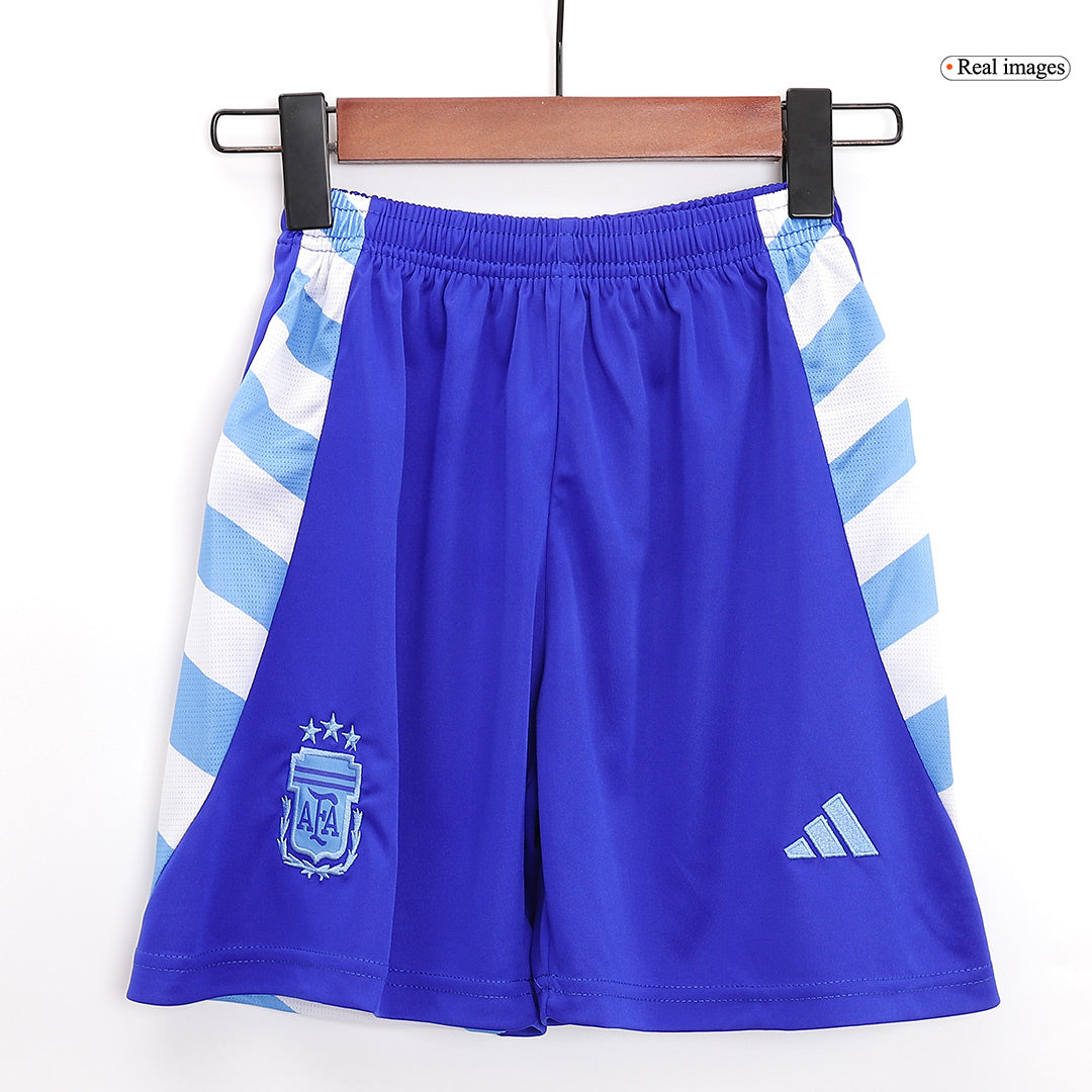 Kid's Argentina Away Soccer Jersey Kit(Jersey+Shorts) Copa America 2024