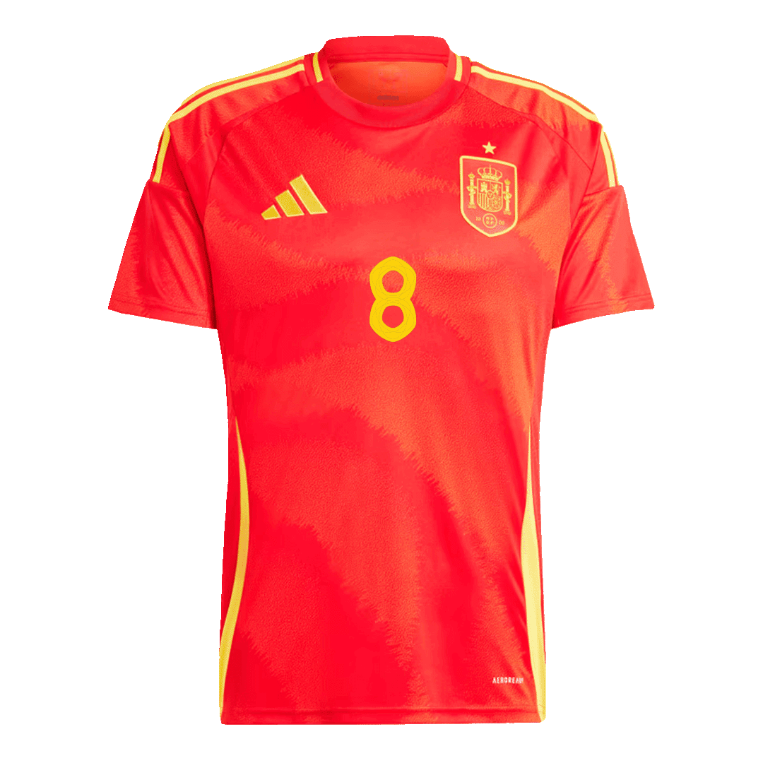 FABIÁN #8 Spain Home Soccer Jersey Euro 2024