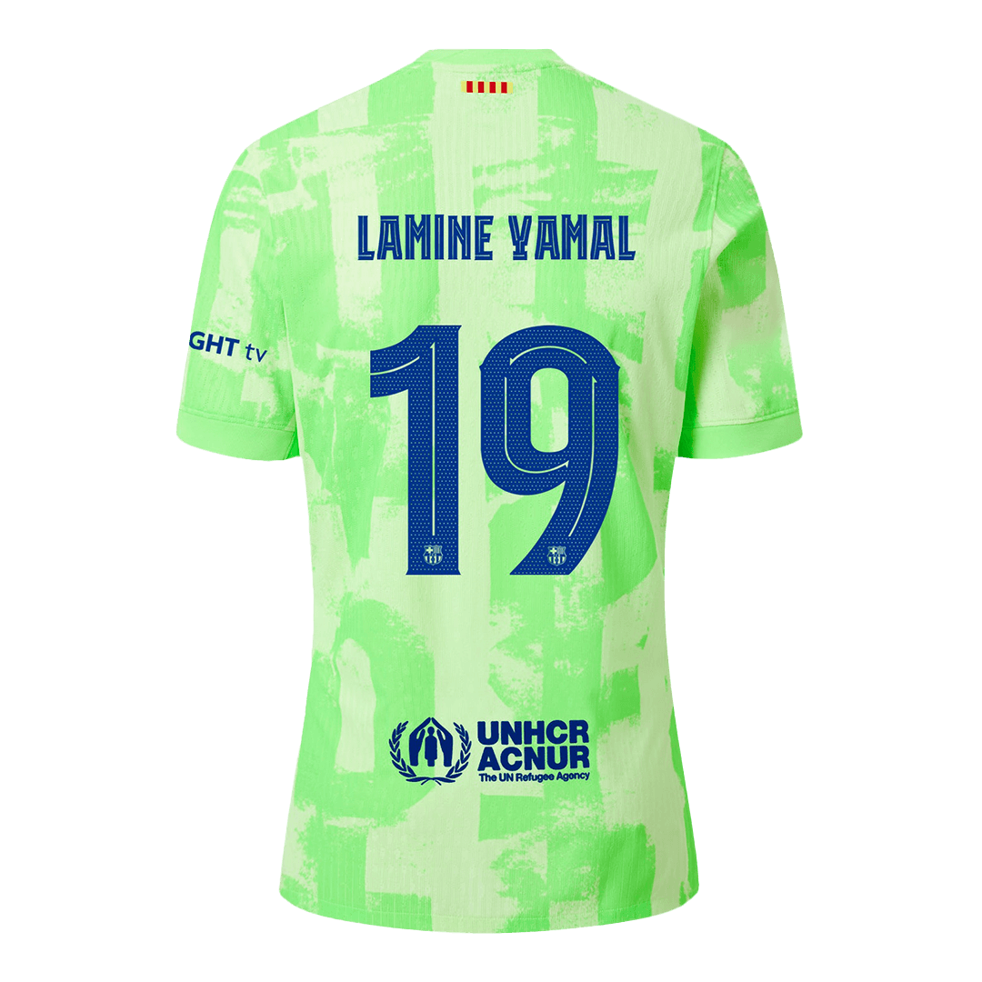 Authentic LAMINE YAMAL #19 Barcelona Third Away Soccer Jersey 2024/25 - UCL£¨Spotify Logo Without Text£©