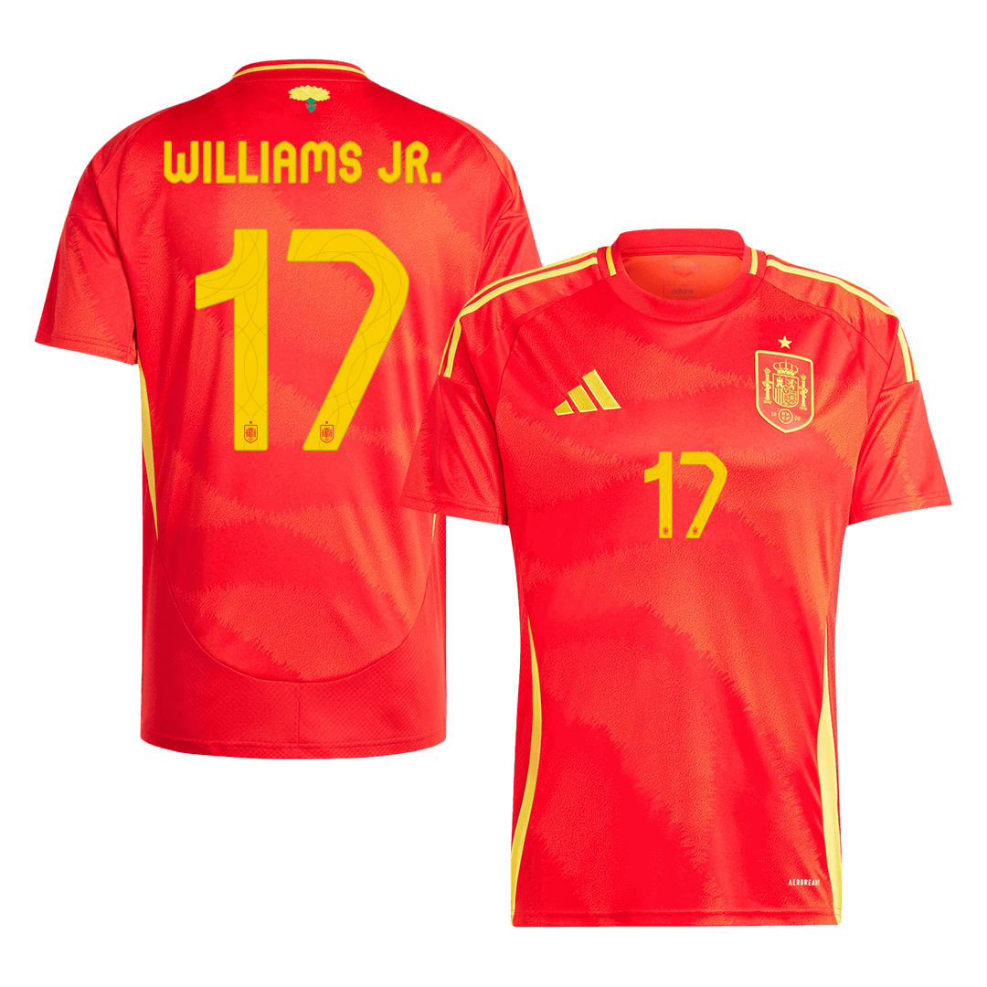 WILLIAMS JR. #17 Spain Home Soccer Jersey Euro 2024