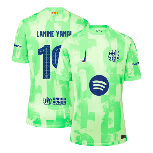 LAMINE YAMAL #19 Barcelona Third Away Soccer Jersey 2024/25 - UCLยฃยจSpotify Logo Without Textยฃยฉ