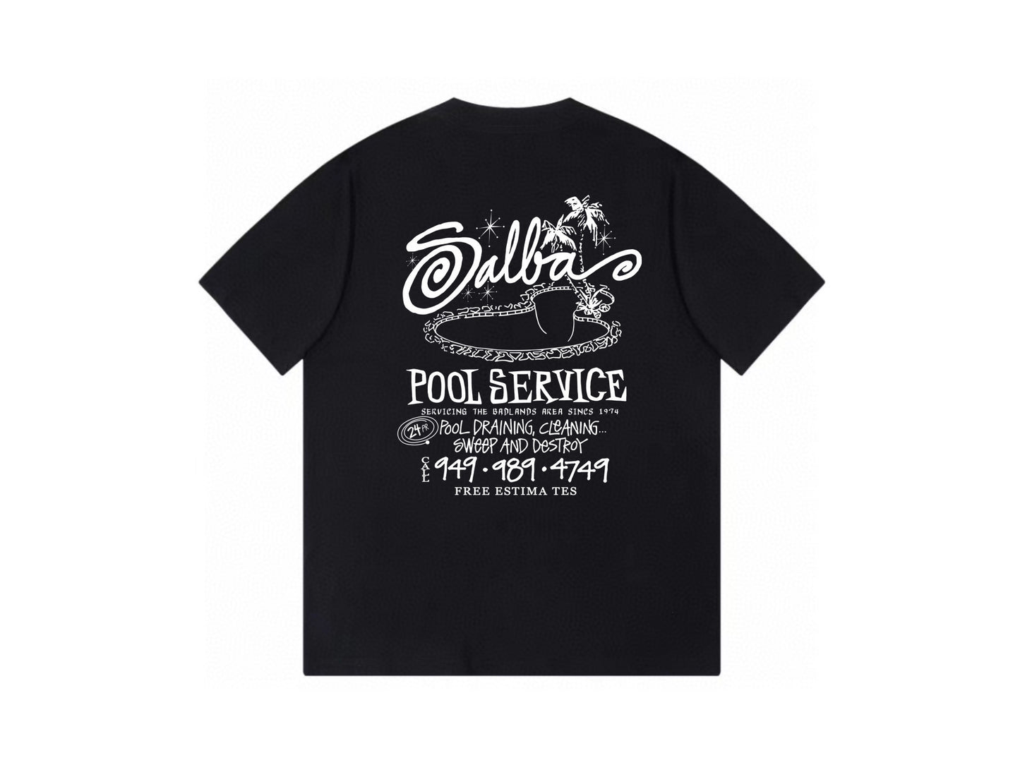 Salba Pool Service Graphic T-Shirt - Black