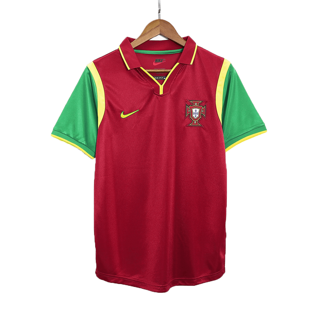 Retro 1999 Portugal Home Soccer Jersey
