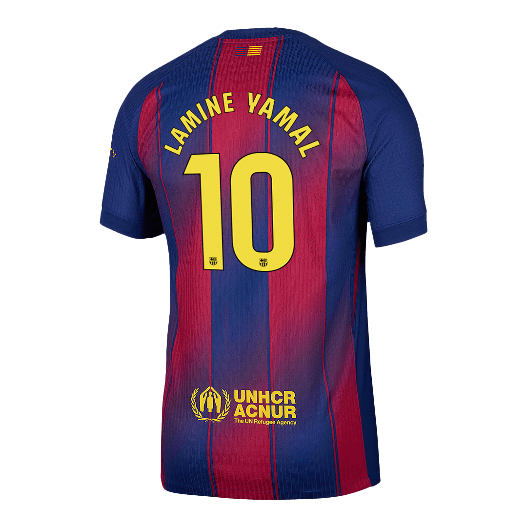 LAMINE YAMAL #10 Barcelona Home Authentic Soccer Jersey 2025/26