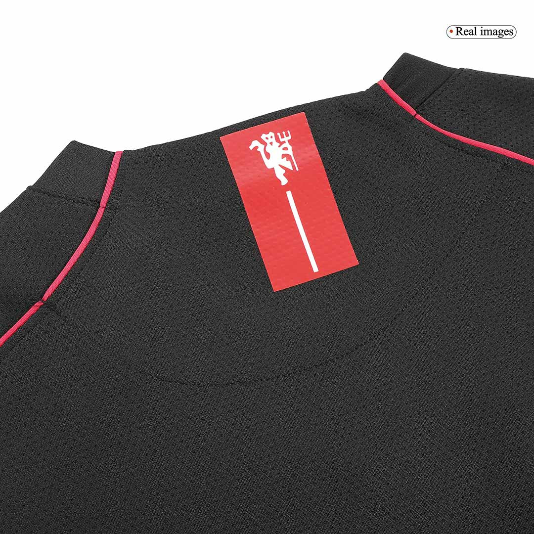 Retro SCHOLES #18 2007/08 Manchester United Away Long Sleeve Soccer Jersey