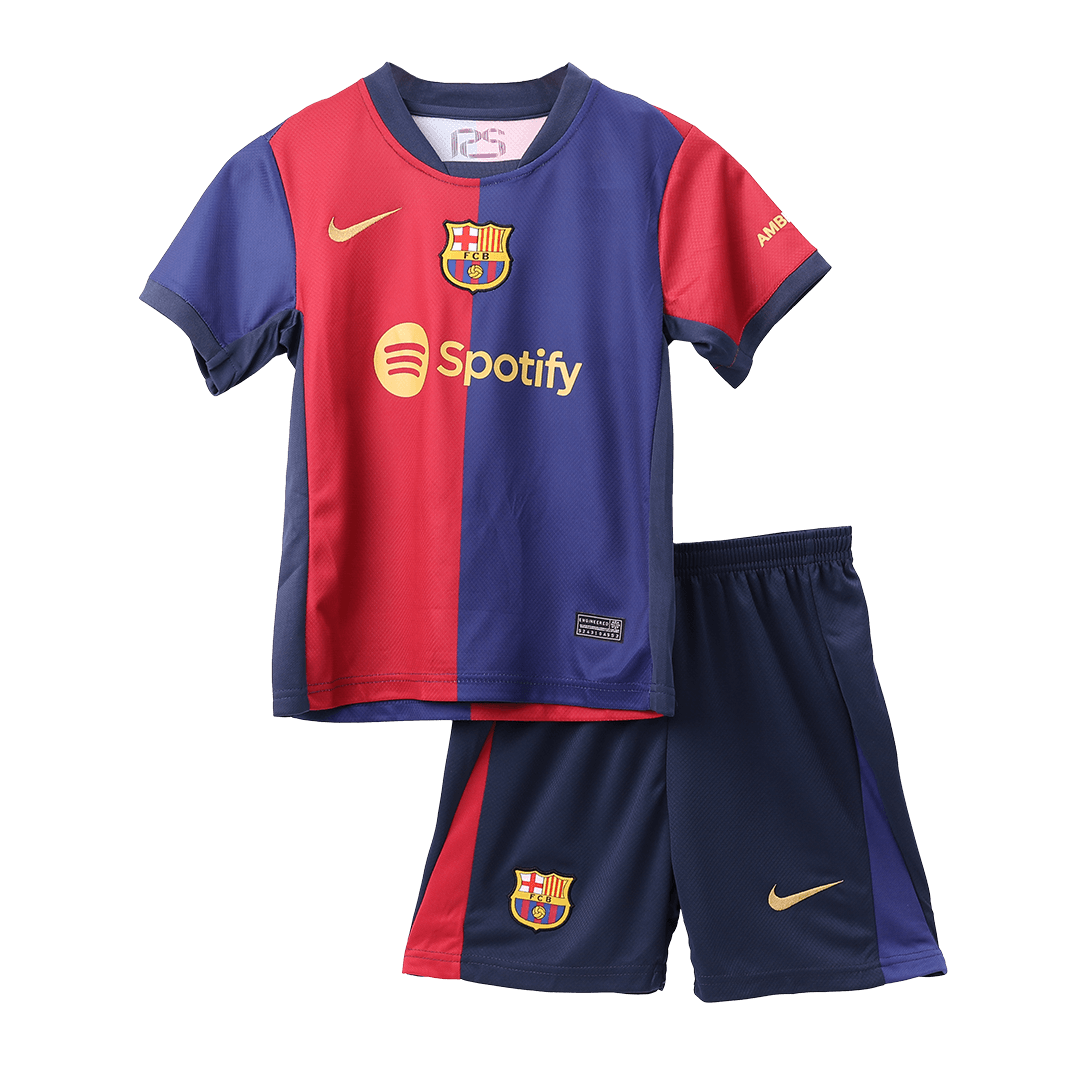 Kid's Barcelona Home Soccer Jersey Kit(Jersey+Shorts) 2024/25