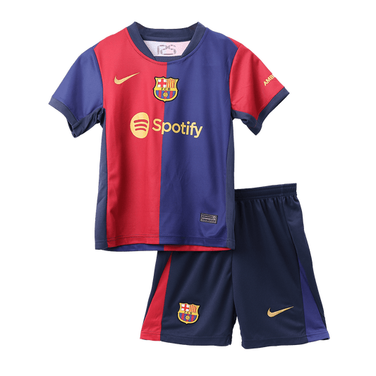Kid's Barcelona Home Soccer Jersey Kit(Jersey+Shorts) 2024/25