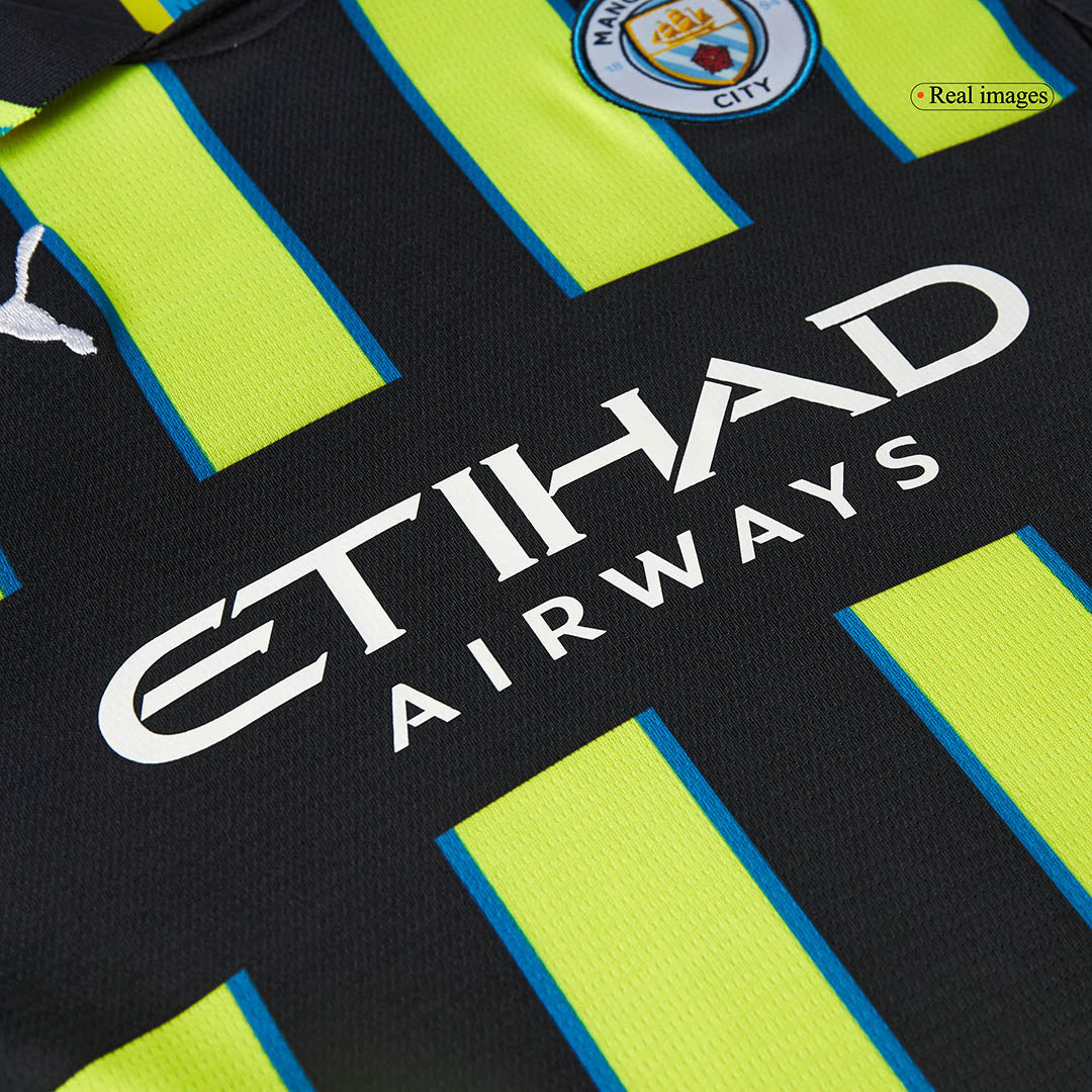 Kid's Manchester City Away Soccer Jersey Kit(Shirt+Shorts+Socks) 2024/25