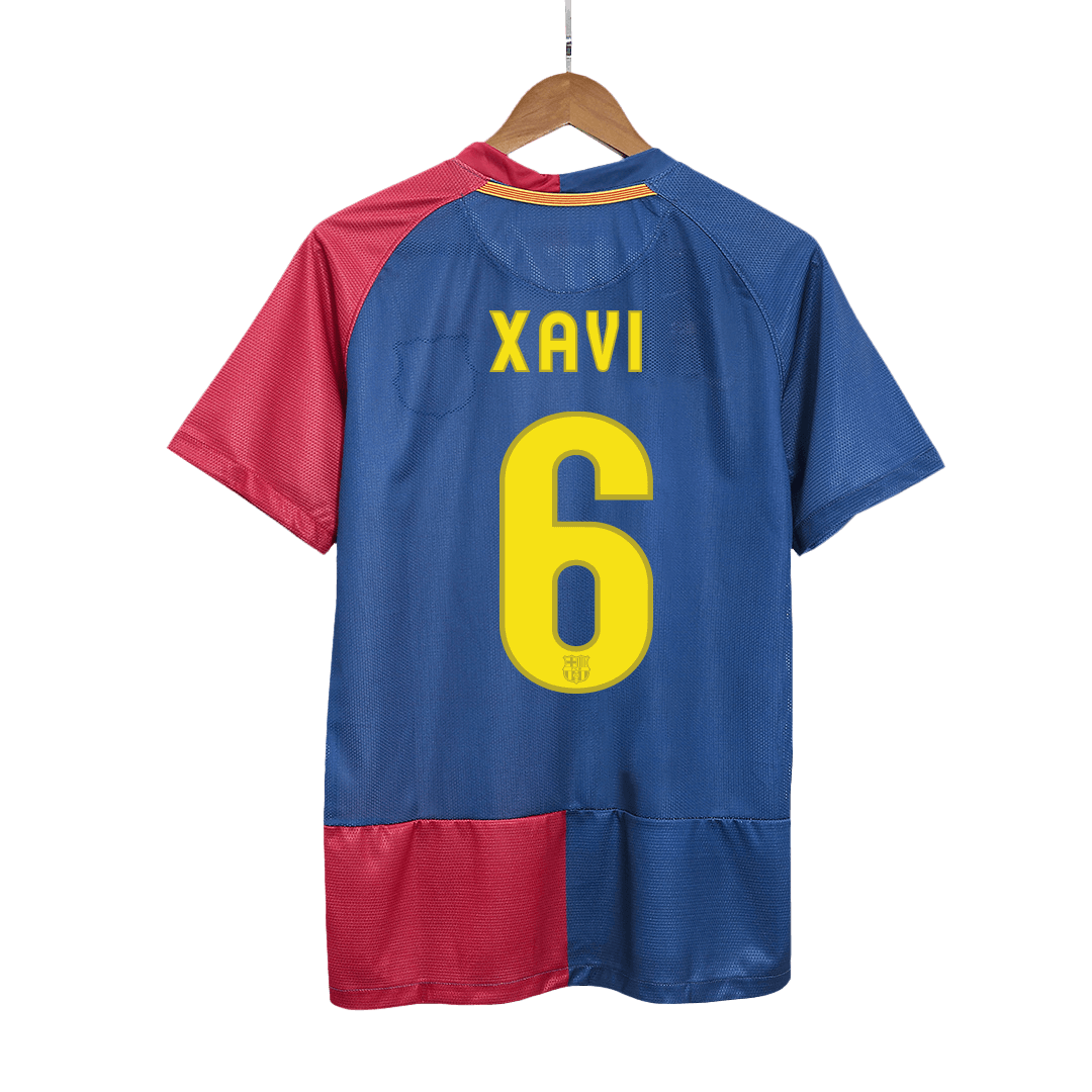 Retro XAVI #6 2008/09 Barcelona Home Soccer Jersey