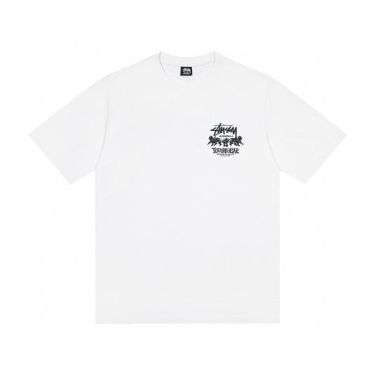 Stussy White Toughgear Lion Crest Graphic T-Shirt