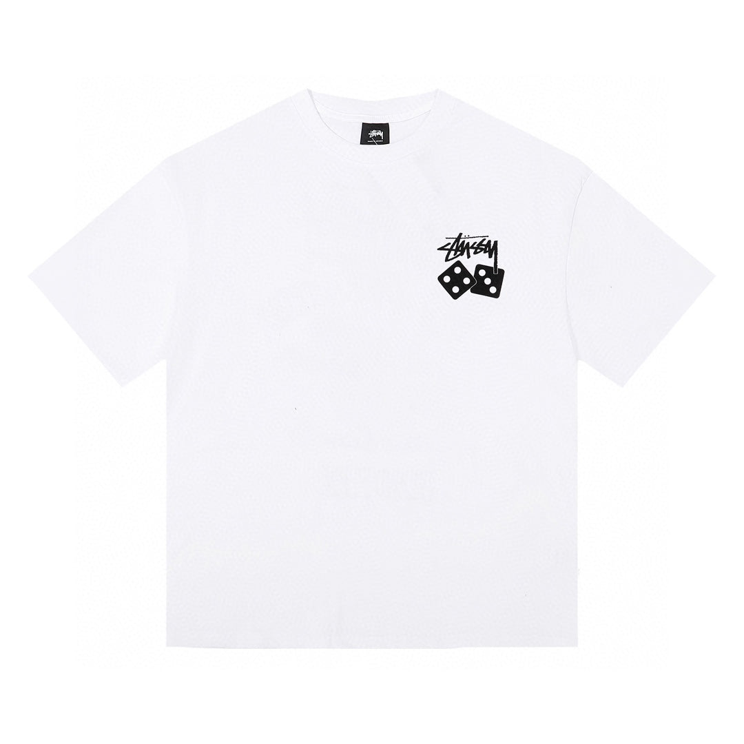 Stussy Dice Logo Short Sleeve T-Shirt - White