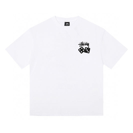 Stussy Dice Logo Short Sleeve T-Shirt - White