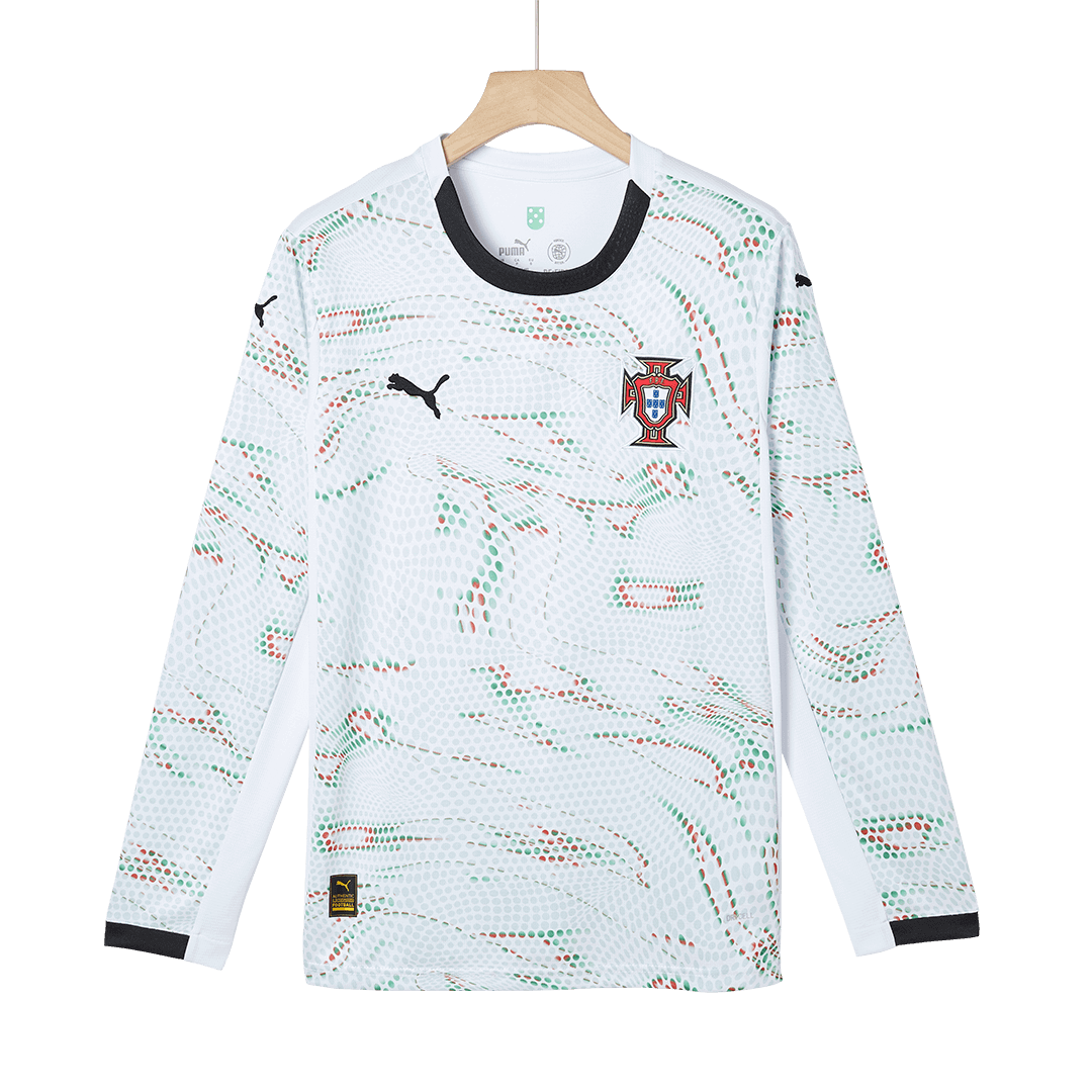 Portugal Away Long Sleeve Soccer Jersey 2025 White